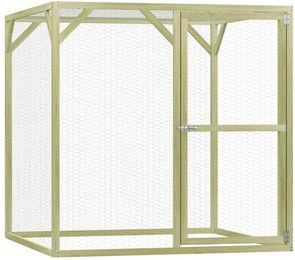 Produktbild von furnicato Kleintierstall Hühnerkäfig 1,5x1,5x1,5 m imprägniertes Kiefernholz