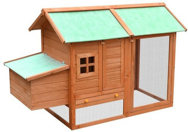 Produktbild von furnicato Kleintierstall Hühnerkäfig 170x81x110 cm Kiefernholz & Tannenholz