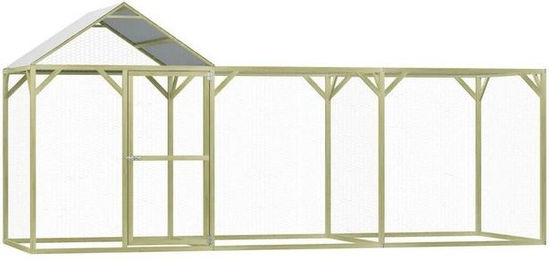 Produktbild von furnicato Kleintierstall Hühnerkäfig aus imprägniertem Kiefernholz