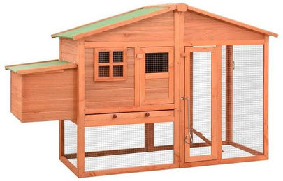 Produktbild von furnicato Kleintierstall Hühnerstall mit Legenest Tanne Massivholz