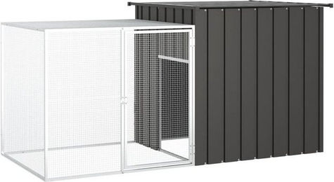 Produktbild von furnicato Kleintierstall Kaninchenkäfig Anthrazit 200x91x100 cm Verzinkter Stahl