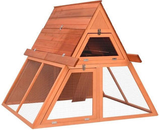 Produktbild von furnicato Kleintierstall Kaninchenstall 152x127x109,5 cm Massivholz Tanne