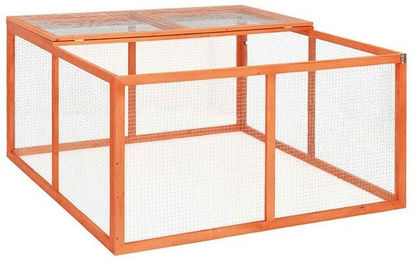 Produktbild von furnicato Kleintierstall Kaninchenstall Massivholz Tanne