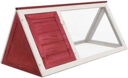 Produktbild von furnicato Kleintierstall Kleintier-/Kaninchenstall Rot Holz