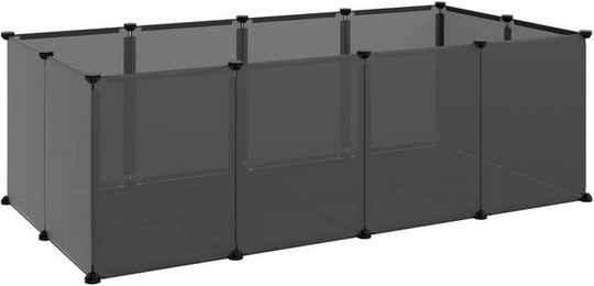 Produktbild von furnicato Kleintierstall Kleintierkäfig Schwarz 144x74x46,5 cm