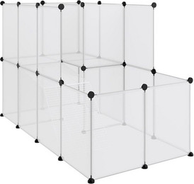 Produktbild von furnicato Kleintierstall Kleintierkäfig Transparent 142x74x93 cm PP und Stahl