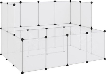 Produktbild von furnicato Kleintierstall Kleintierkäfig Transparent 143x107x93 cm PP und Stahl
