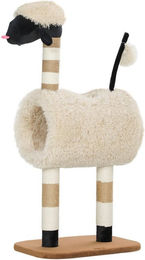 Produktbild von furnicato Kratzbaum Katzenbaum Schaf-Design mit Kratzpfosten, Tunnel, Spielzeug