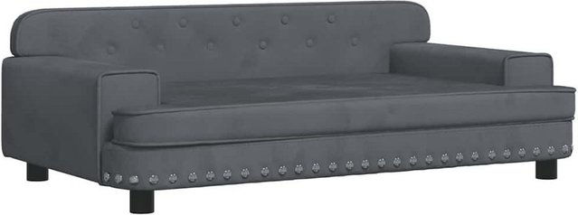 Produktbild von furnicato Tierbett Hundebett Dunkelgrau 90x53x30 cm Samt, Samt