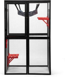 Produktbild von FURPAL Tierkorb Holzkatencatio mit 3 Plattformen und Hängematte