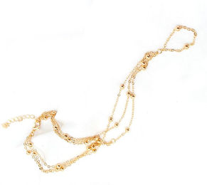 Produktbild von Fußkettchen mit Kupfermetallperlen und Kette für Frauen