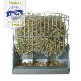 Produktbild von Futterautomat mit Heuraufe - klappbar - Metall verzinkt