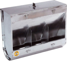 Produktbild von Futternapf für Kaninchen aus Metall 3 Fächer Chick'A