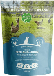 Produktbild von Futterprobe: Irisches Freiland-Huhn mit Gemüse & Kelp-Alge, Junior