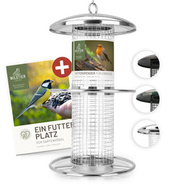 Produktbild von Futterspender für Erdnüsse aus Edelstahl 26cm - 26 cm