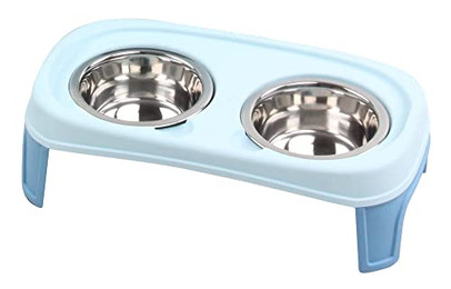 Produktbild von Futterstation Hundebar Fressanpf Futternapf inkl. Ederstahlnäpfen 2 x 350 ml