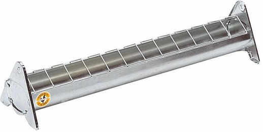 Produktbild von Futtertrog für Geflügel aus verzinktem Stahl mit beweglichem Gitter für 20 Chick'A