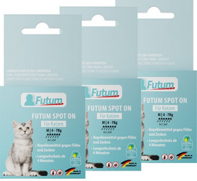 Produktbild von FUTUM Zeckenschutzmittel Spot On für Katzen - 21,6 ml