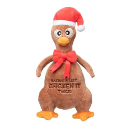 Produktbild von FuzzYARD Hundespielzeug Chicken It Twice Chook Weihnachten