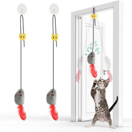 Produktbild von FYNIGO Katzenspielzeug 2er Pack selbstbeschäftigend mit Mausdesign