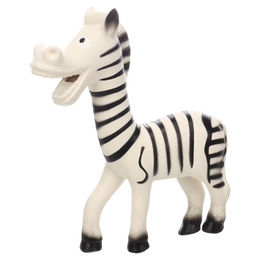 Fagra Flamingo Hundespielzeug Zebra aus Latex mit Quietschfunktion weiß schwarz – Bild 1 von 4