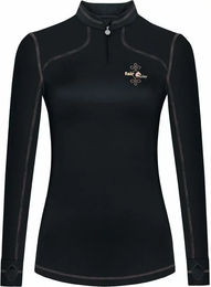 Fair Play Karolina Reitshirt für Damen mit Reißverschlusskragen Winter Schwarz Größe 42 – Bild 1 von 1