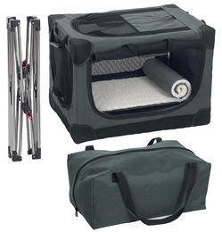 Faltbare Hundebox mit abnehmbarem und waschbarem Kissen für die Tierhaltung – Bild 1 von 1