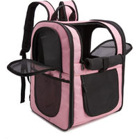 Produktbild von Faltbarer Haustier Rucksack als Tragetasche für Hunde und Katzen in Rosa bis 12kg