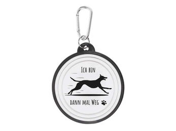 Faltbarer Silikon Reisenapf für Hunde von bb Klostermann Walkies Design Windhund – Bild 1 von 4