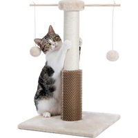 Produktbild von Famanu Katzenbaum Kratzbaum mit Hängematte und Katzenhaus in Beige aus Sisal