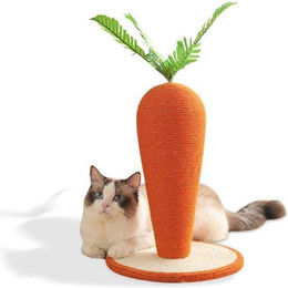 Famanu Katzenbaum Kratzbaum mit Hängematte und Katzenhaus in Orange mit Sisal – Bild 1 von 1