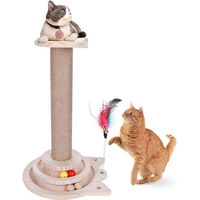 Produktbild von Famanu Katzenbaum Kratzbaum mit Katzenhaus und Hängematte aus Plüsch und Sisal in Beige