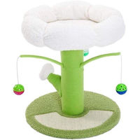 Produktbild von Famanu Katzenbaum Kratzbaum mit Spiel- und Entspannungsmöglichkeiten aus Holz und Polyester in Grau 40x40x44cm
