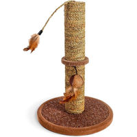 Produktbild von Famanu Katzenbaum Sisal Kratzbaum Spielturm für kleine bis mittelgroße Katzen Braun 30 x 30 x 44 cm