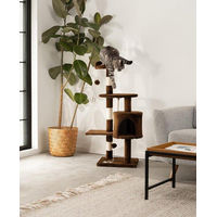 Produktbild von Famanu Katzenkratzbaum aus Plüsch und Sisal in Braun mit 112 cm Höhe