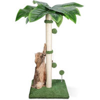 Produktbild von Famanu Katzenkratzbaum aus Sisal mit Spielzeug in Grau 80 cm