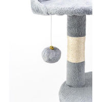 Produktbild von Famanu Katzenkratzbaum Grau mit Katzenhöhle und Sisalstämmen 155 cm