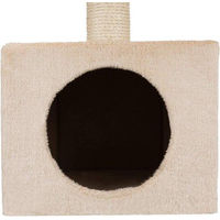 Produktbild von Famanu Katzenkratzbaum großer Kletterbaum mit Spielhaus aus Plüsch und Sisal in Beige