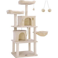 Produktbild von Famanu Katzenkratzbaum großer Kletterbaum mit Spielhaus und Sisal in Beige
