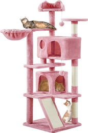 Famanu Katzenkratzbaum in Rosa mit 2 Höhlen und 3 Aussichtsplattformen aus Sisal 145 cm – Bild 1 von 1