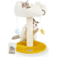 Produktbild von Famanu Katzenkratzbaum mit Bett aus Sisal und Plüsch in Beige und Weiß