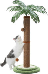 Famanu Katzenkratzbaum mit interaktiven Bällen in Braun, 85 cm hoch – Bild 1 von 1