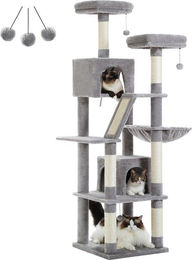 Famanu Katzenkratzbaum mit Sisal in Grau und Weiß 180 cm – Bild 1 von 1