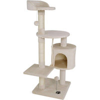 Produktbild von Famanu Katzenkratzbaum mit Spielhaus in Beige aus Plüsch