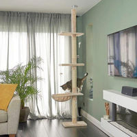 Produktbild von Famanu Katzenkratzbaum mit Spielhaus und Kratzsäule in Beige