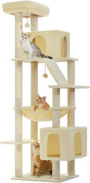 Famanu Kratzbaum 180 cm für große Katzen wie Maine Coon in Beige – Bild 1 von 1