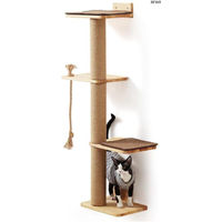 Produktbild von Famanu Kratzbaum aus Holz mit Katzenhaus für große Katzen in Beige