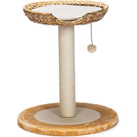Produktbild von Famanu Kratzbaum Bananenblatt Beige 56 x 56 x 68,5 cm mit Sisalstangen und Liegefläche