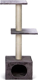 Famanu Kratzbaum Basic Line Grau aus Plüsch und Sisal Höhe 103 cm – Bild 1 von 1