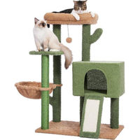 Produktbild von Famanu Kratzbaum Cactus Design für Katzen 104 cm mit Höhle und Sisal in Grün